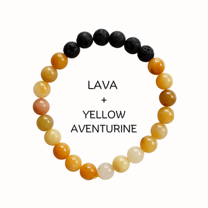 High Quality Yellow Aventurine Lava Stones Diffuser <b>Bracelet</b> <b>Healing</b> 8mm <b>Bracelet</b> For Fashion - Product Image 1