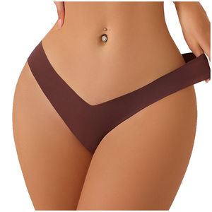 Hot Solid Color Women's Low Waist <b>Thong</b> Panties Sexy Daily Ribbed Underwear Cheap Fashion Lady's Hot Female Daily Women Panties - Product Image 3