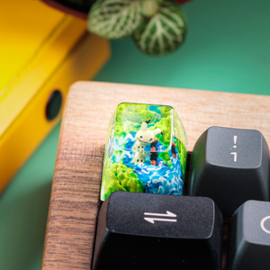 Teclas Artesanales Bosque Místico, Teclas Artesanales Personalizadas, Teclas Anime Lindas, Teclas Verdes, Juego de Teclas, Teclas de Madera - Product Image 3