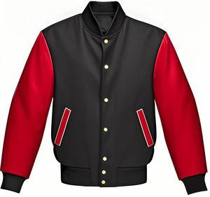 Vestes varsity tendance hiver, nouvelles, élégantes, de haute qualité, en cuir véritable, avec broderie personnalisée pour hommes - Product Image 4