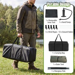 Tenda Familiare Estiva per 5-7 Persone con Veranda Zanzariera e Impermeabile PU2000mm - Tenda da Campeggio Gonfiabile - Product Image 5