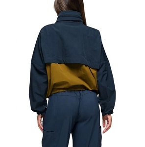 Vêtements de sport décontractés pour femmes Coupe-vent personnalisé d'extérieur imperméable et coupe-vent Caractéristiques Veste d'été Veste de pluie de couleur patchwork - Product Image 2