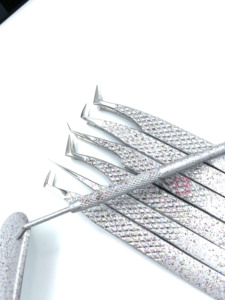 Stainless Steel Components Eyelash Tweezers <b>Set</b> Precision Tip Anti-Static for Eyelash Extension Manicure Tools Custom - Product Image 4