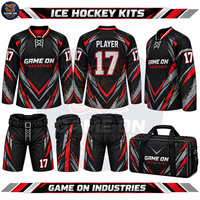 Tenues de hockey sur glace pour hommes de haute qualité, kits et maillots de hockey personnalisables, fabrication OEM, ensemble uniforme de hockey sur glace pour équipe et club, pour l'entraînement