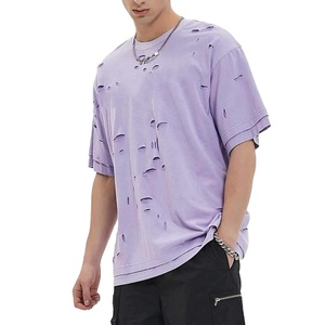 T-shirts formels à manches longues surdimensionnés style vintage délavés à l'acide 100% coton grandes tailles pour hommes Impression DTG - Product Image 1