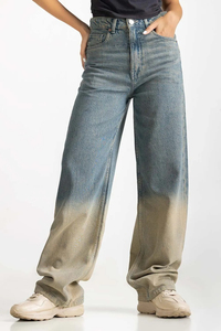 Jeans de Mezclilla Anchos para Mujer, Estilo Urbano, Color Gris, Transpirables, para Uso Casual y Formal, Pantalones de Mezclilla para Mujer - Product Image 3