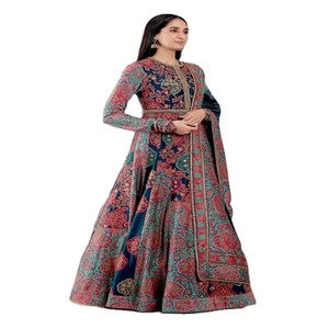 Costume de soirée pour mariée, tenue épaisse, vêtements de quotidien, robes élégantes, vêtement de pelouse pakistan, costumes pataila punk jabs, de styliste coréen - Product Image 1
