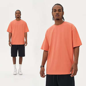 Camisetas Casuales de Manga Corta con Cuello Redondo para Hombre, Corte Regular, 100% Algodón, Tela Canvas de 260g, Transpirable, Diseño Liso, Alta Calidad - Product Image 2