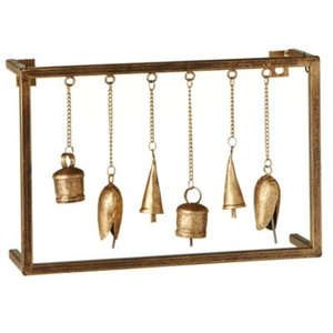 Brass Christmas Hanging <b>Bells</b> Wall Decor Rustic <b>Cow</b> <b>Bells</b> Metal Wind Chimes For Holiday Home and Garden Decoration Wholesale - Product Image 1