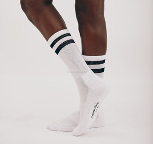 Men's Women's Black White Casual Sports <b>Socks</b> Solid Two-Bar College Style Crew Eco-Friendly Compression Class 1 <b>Winter</b> <b>Socks</b> - Product Image 3