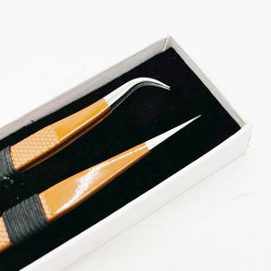 Outil d'extension de cils, pince à épiler en acier inoxydable, pince à cils pour les techniciennes de beauté professionnelles, pince à cils - Product Image 3