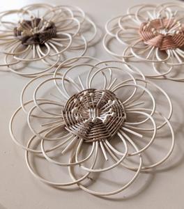 Decorative Rattan Flower Pia Handmade Boho <b>Wall</b> Hanging <b>Wicker</b> Flower Nursery Room <b>Decor</b> Aesthetic Home Gift - Product Image 2
