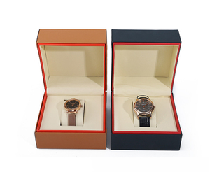 Caja de Almacenamiento para Relojes de Cuero PU de Estilo Nuevo y Lujoso, Estuche de Lujo con Combinación de Colores para Empaque de Relojes - Product Image 6