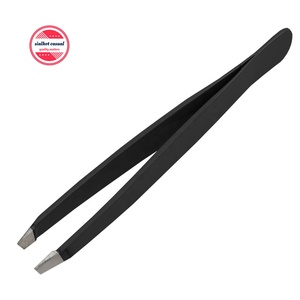 Pince à épiler les sourcils, marque privée, couleur noire, maquillage et outils en acier inoxydable, beauté et soins personnels - Product Image 1