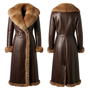 Top Quality Cotton Wool Blend Trench Coat Long Double Breasted Winter Overcoat Belted Warm Fashion Outwear For Women - Product Image 3