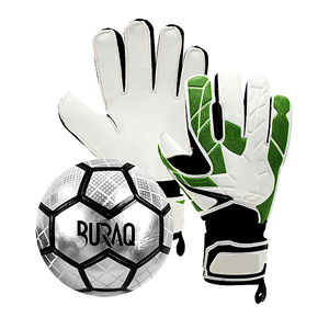 Gants de gardien de but à forte adhérence en latex, protection des doigts et du pouce, sangles auto-agrippantes pour gardiens de but de football, tailles 6-10 pour enfants et jeunes - Product Image 2