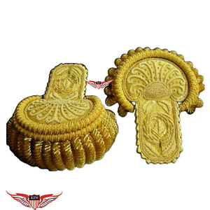 KEW Epaulettes de Hombro Estilo Napoleón Vintage Francés Ecológicos Personalizados con Borlas Bordadas y Flecos de Oro - Product Image 1