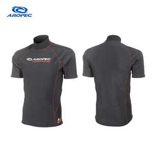 Aropec Aqua Thermal Man Short Sleeve Rash Guard Fast Dry Fleece Super Stretch Neoprene Thermal Top for Diving Surfing OEM/ODM - Product Image 1