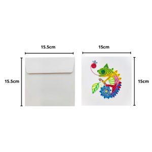 Pièce d'art en quilling personnalisée et colorée, thème animal caméléon, artisanat en papier pour mariage, art mural décoratif, design de quilling fait main - Product Image 2
