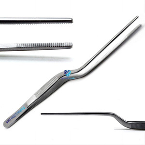 DOM MED DYNAMIC Pince à pansements à baïonnette de 16 cm, pointe dentelée, en acier inoxydable, instrument chirurgical à usage manuel, certifié CE - Product Image 3