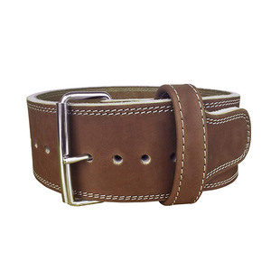 Ceinture de musculation en cuir robuste avec boucle réglable, rembourrée pour le soutien lombaire, idéale pour les dips et les squats - Product Image 2