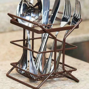Unique Iron Cutlery Holder For Designer <b>Kitchen</b> <b>Accessories</b> Adding Distinctive Storage Element To Countertop - Product Image 1