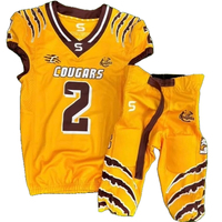 Ensemble de maillot et pantalon de football américain pour jeunes professionnels des États-Unis, imprimé par sublimation, personnalisable avec nom/nombre, uniforme d'équipe sportive