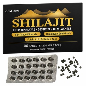 Tabletas de Shilajit Puro del Himalaya para Hombres y Mujeres, Shilajit Orgánico Cosechado a 19,000 Pies con Más de 82% de Ácido Fúlvico para el Apoyo Inmunológico - Product Image 1