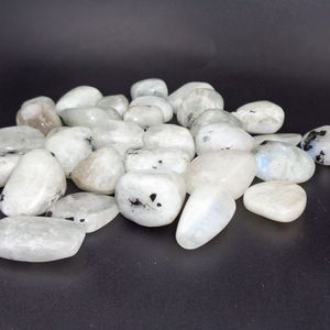 Chakralume Pierre de Lune Arc-en-ciel Naturelle Sculptée Pierres Roulées Éclat Bleu Cristal de Guérison Religieux Reiki Méditation Feng Shui - Product Image 4
