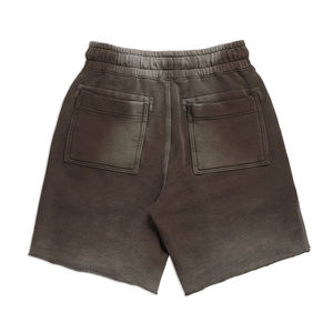 OEM Service Sun Faded Summer Cotton Drawstring Vintage Men Raw Edge Oxford Fabric <b>Knee</b>-Length Eco-Friendly Waterproof Shorts - Product Image 2