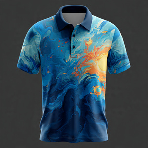Polo personnalisé pour homme avec sublimation intégrale, col rabattu, manches courtes, polo pour homme avec sublimation personnalisée - Product Image 6