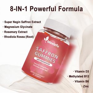 मेलेफू ओएम/ओडम केसर के अर्क के साथ गुम्मीज, शांत, आराम, ध्यान के लिए मैग्नीशियम ग्लाइसिनेट भगवा गुम्मीज - Product Image 3