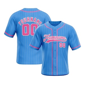 เสื้อเบสบอลแบบสั่งทำ กระดุมเรียบ แขนสั้น สไตล์ฮิปฮอป ไซส์ใหญ่ 100% โพลีเอสเตอร์ ระบายอากาศ ป้องกันแบคทีเรีย ใส่ชื่อของคุณได้ - Product Image 4