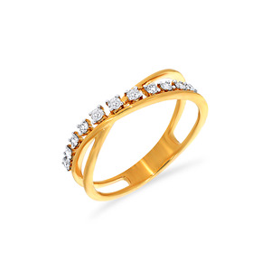 Anillo de Halo Delicado de Oro con Diamantes, Banda Pequeña con Diamantes Brillantes, Anillo de Promesa Apilable - Product Image 1