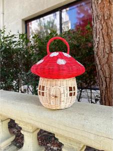 Cesta de Bambú Hecha a Mano con Forma de Hongo y Asa para Decoración del Hogar, Manualidades Navideñas, Modelo 99 GOLD DATA Tracy - Product Image 3