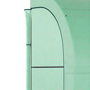 10X5 'X 7' serra magra senza fili 2 porte avvolgirevoli 3 ripiani In filo copertura 3 per piante vivaio giardino serre prodotto - Product Image 3