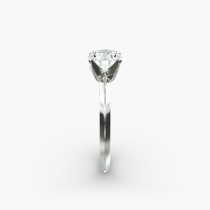 Elegant 925 Sterling <b>Silver</b> Round Brilliant Cut Moissanite Prong Setting <b>Solitaire</b> <b>Ring</b> Luxury Fine Jewelry Engagement Wedding - Product Image 1