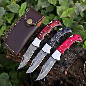 Cuchillo de Camping Plegable Personalizado de Damasco, Grabado, Estilo Único Industrial, Regalo Personalizado, Producto de Palace LLC, Precio Económico - Product Image 5