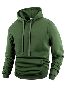 Sweat-shirt à capuche bleu marine pour homme, coupe classique, en molleton de coton, pull décontracté avec poche, vêtement d'automne 2027 - Product Image 6