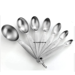 Sustainable Metal <b>Measuring</b> Cups And <b>Spoons</b> Set Indian Style Metal Gold Coating Custom Measure <b>Spoon</b> Cups Trend - Product Image 4