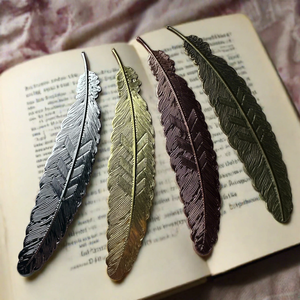 Nueva llegada de moda, regalos promocionales, artesanías, marcapáginas de plumas de metal, marcapáginas hecho a mano de alta calidad, más vendido - Product Image 1