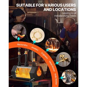 Fourge à Propane Portable Grande Capacité 3 Brûleurs 2600°F pour Fabrication de Couteaux, Forgeage de Métal, Fermeurie et Métallurgie - Product Image 6