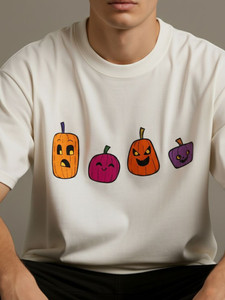 Nouveau design arrivé, t-shirt en coton à manches courtes pour homme, imprimé de dessins animés blancs, col rond, coupe régulière, style jersey décontracté - Product Image 3