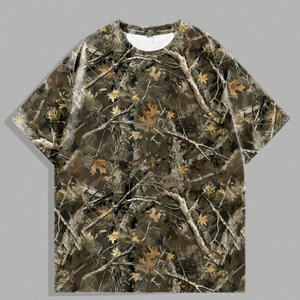 Camiseta de algodón de camuflaje para hombre, cuello redondo, ropa deportiva, diseño personalizado, venta al por mayor - Product Image 5