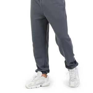 Conjunto de Sudadera con Capucha y Pantalones Deportivos para Hombre, Color Sólido, Informal, de Felpa Tejida, para Otoño, con Cordón en la Cintura, Gris - Product Image 4