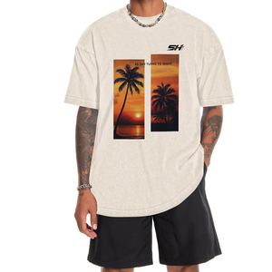 เสื้อยืดลายโลโก้แบบสั่งทำพิเศษสำหรับผู้ชาย เสื้อยืดสไตล์วินเทจคุณภาพสูงทรงโอเวอร์ไซส์ ผ้าฝ้าย 100% เสื้อยืดผู้ชายไซส์ใหญ่ - Product Image 4