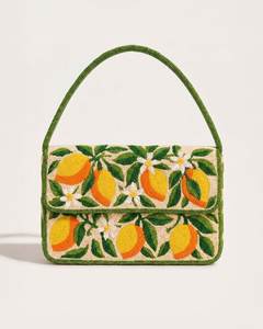 Sac à bandoulière artisanal haut de gamme pour femme, broderie traditionnelle, perles, motif floral élégant, fait main - Product Image 2