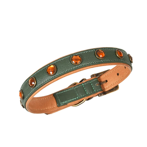Competitive Rates Studded Leather Collar For Dogs <b>Machine</b> Stitched Long Term Use Premium Texture Comfortable Dog Leather Collar - Product Image 3
