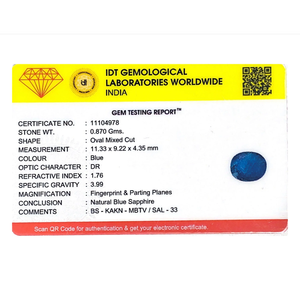 4.35 Carat Natural Blue Sapphire Loose Gemstone AAA Brilliant Cut IGI Certified for Fine Jewelry - Product Image 4