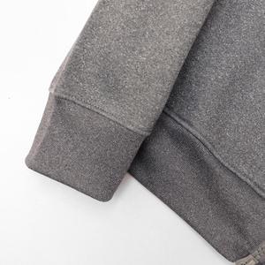Veste zippée asymétrique grise CHAMPION en molleton polyester/coton, lavage enzymatique, broderie 3D, étiquette personnalisée, tailles XXS à 6XL - Product Image 6